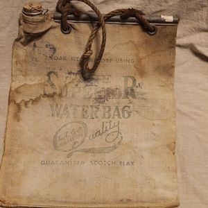 Vintage Superior Water Bag, "Guaranteed Scotch Flax" Auto Desert Water Bag
